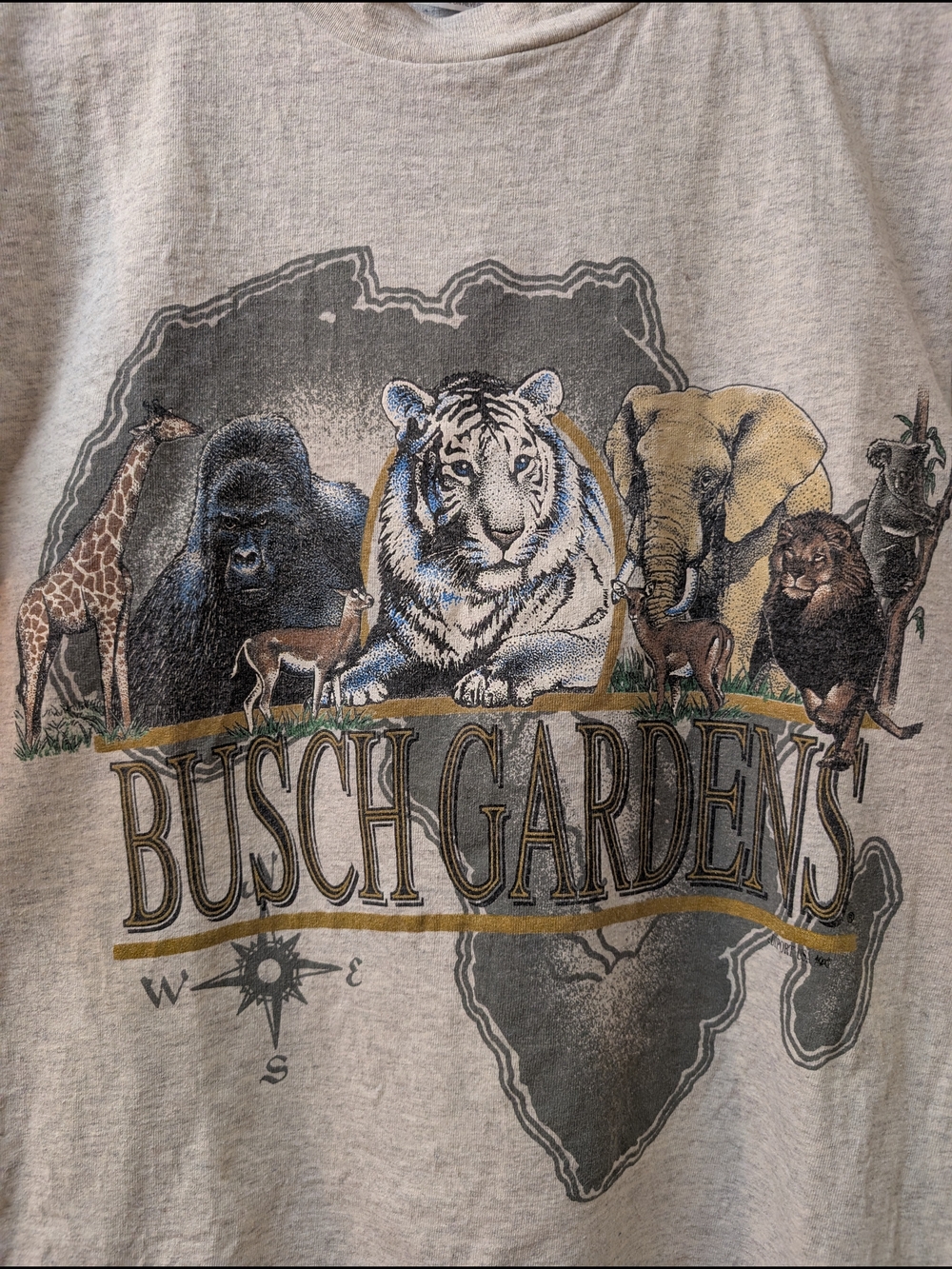 Vintage Single Stitch Busch Gardens Grey T-shirt